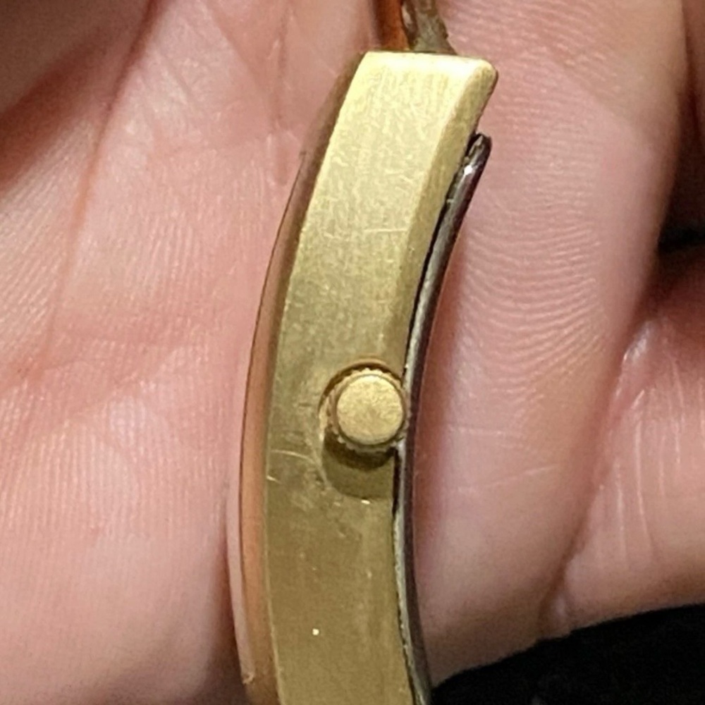 Geoffrey Beene Gold Tone Rectangular Watch - Picture 6 of 10